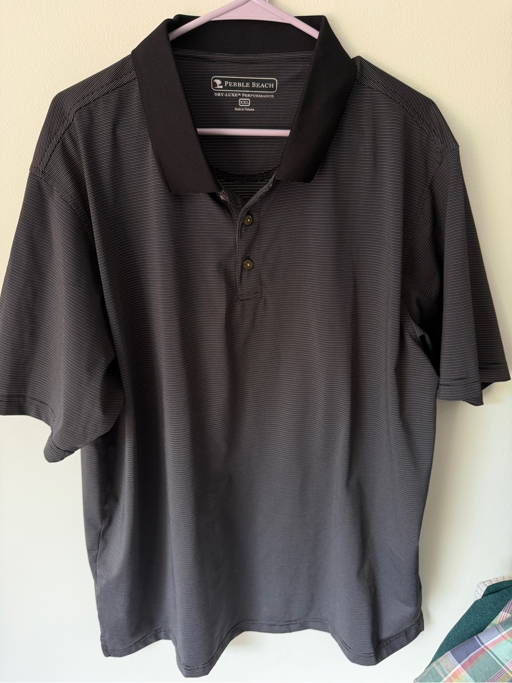 Pebble Beach Men's Charcoal Black Performance Polo